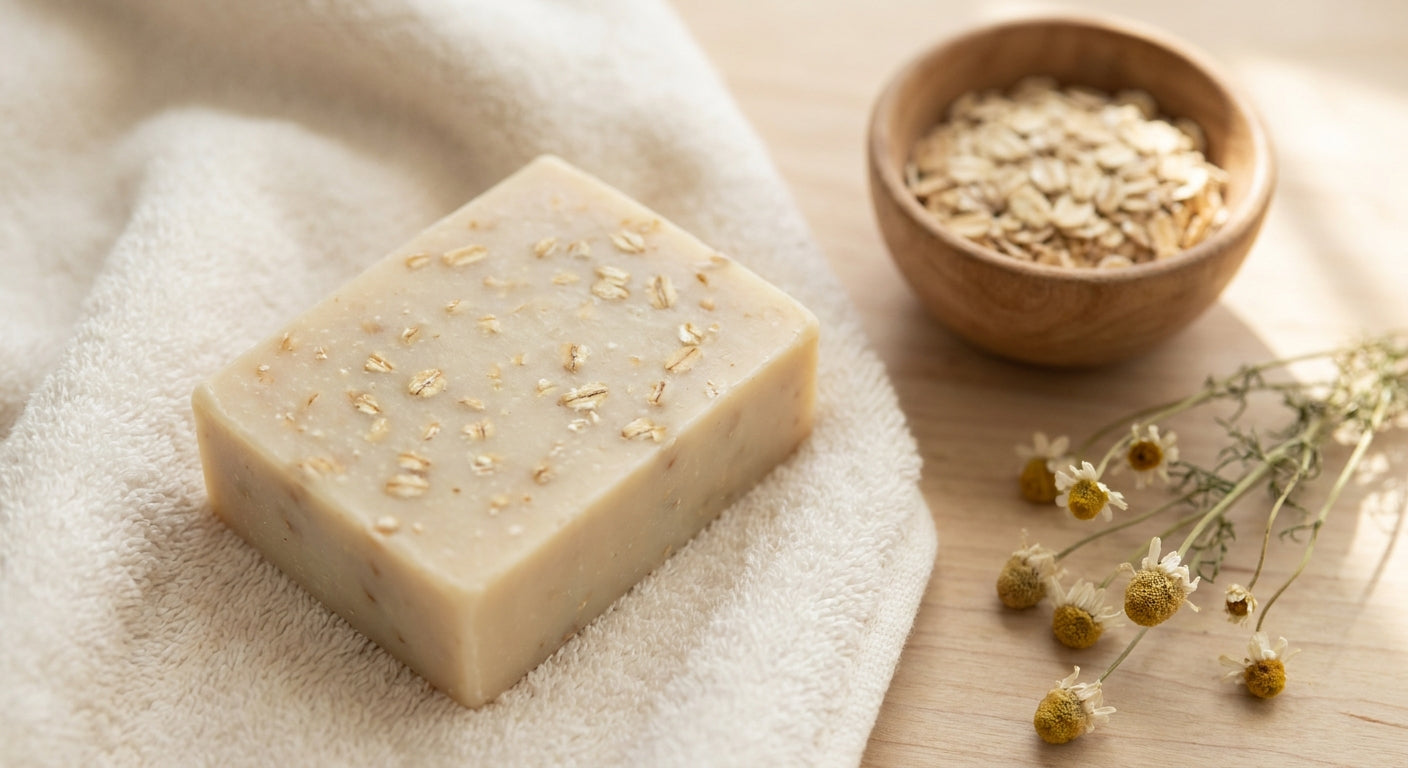 Oatmeal soap for baby's sensitive skin