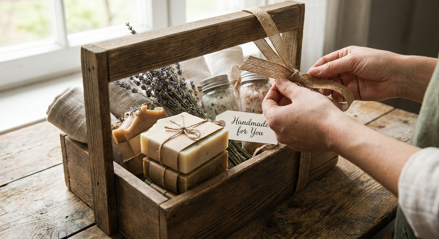 How to build a homemade soap gift basket