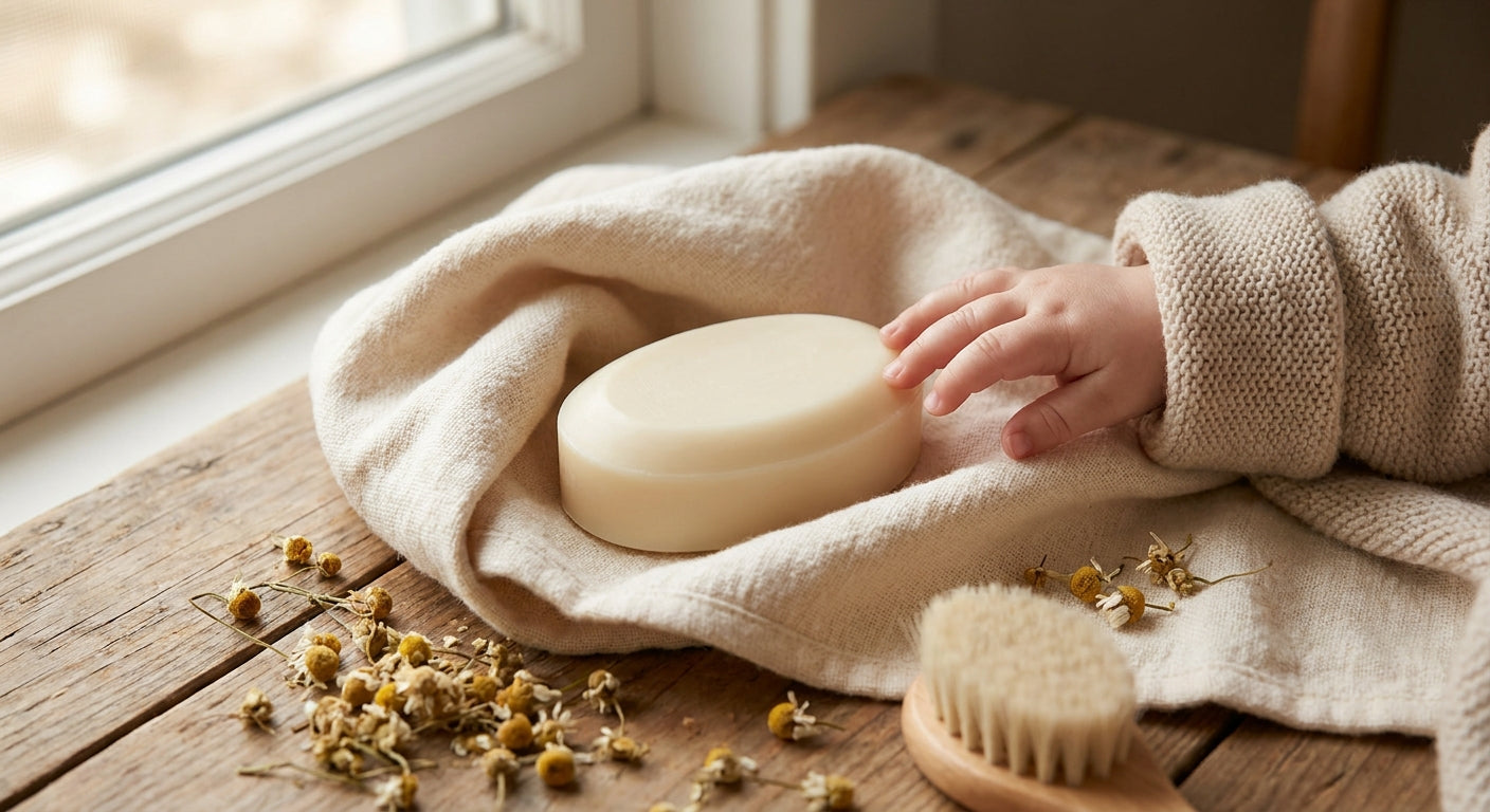 Goat milk soap for baby skin care