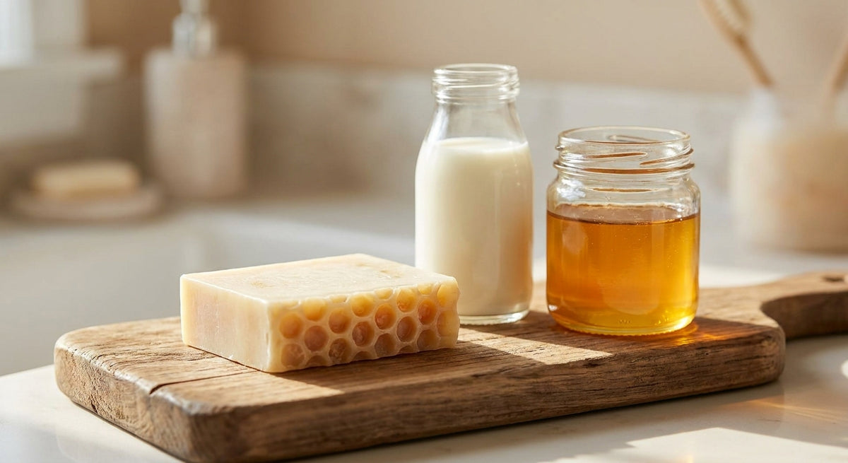Milk and honey soap for soft skin