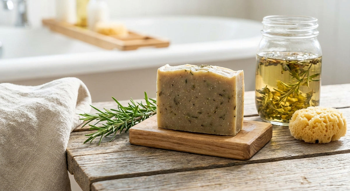 Rosemary soap for scalp and dandruff