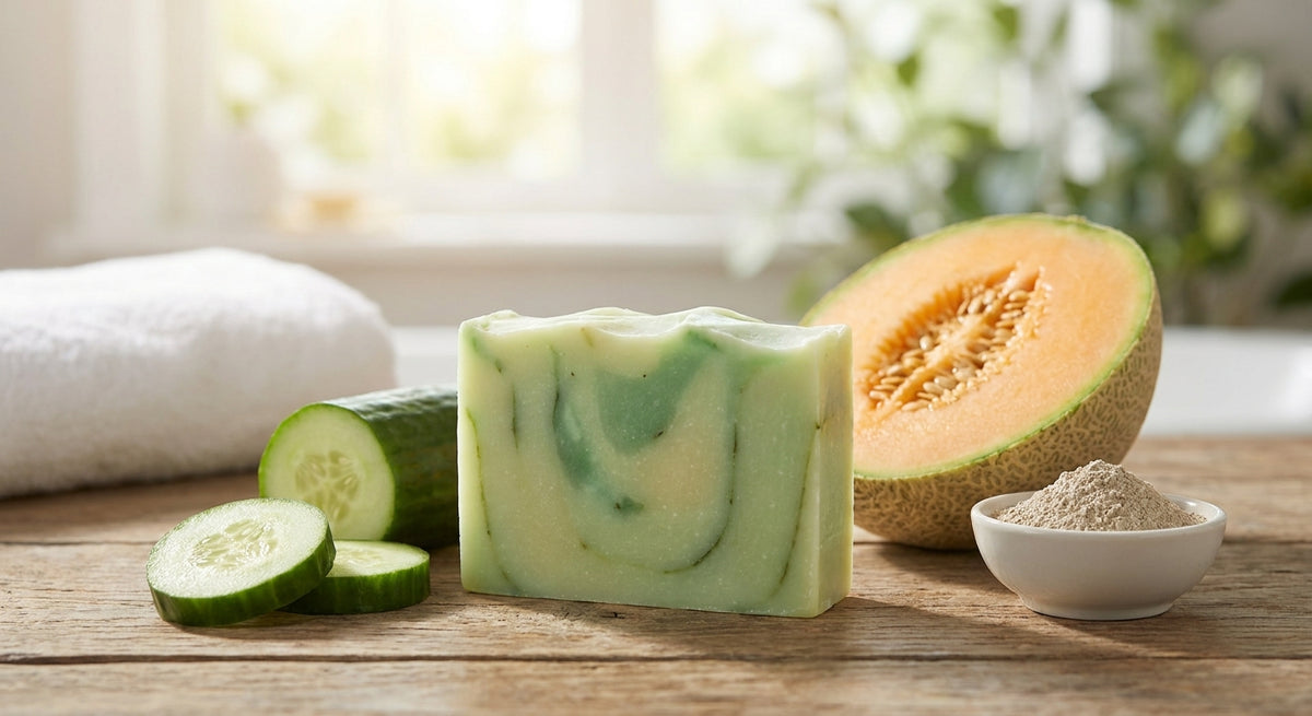 Cucumber melon soap for combination skin
