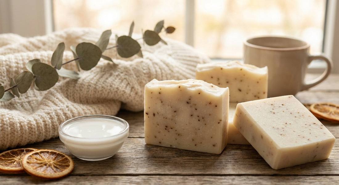 Coconut milk soap for dry winter skin