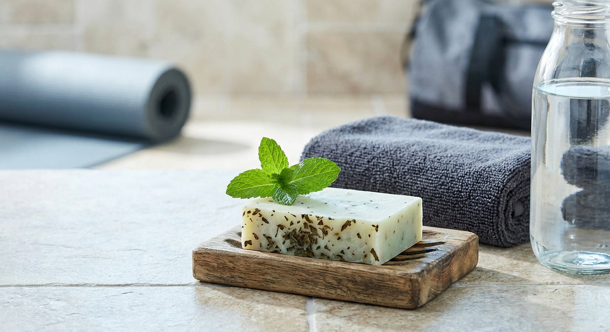 Peppermint soap for post-workout freshness