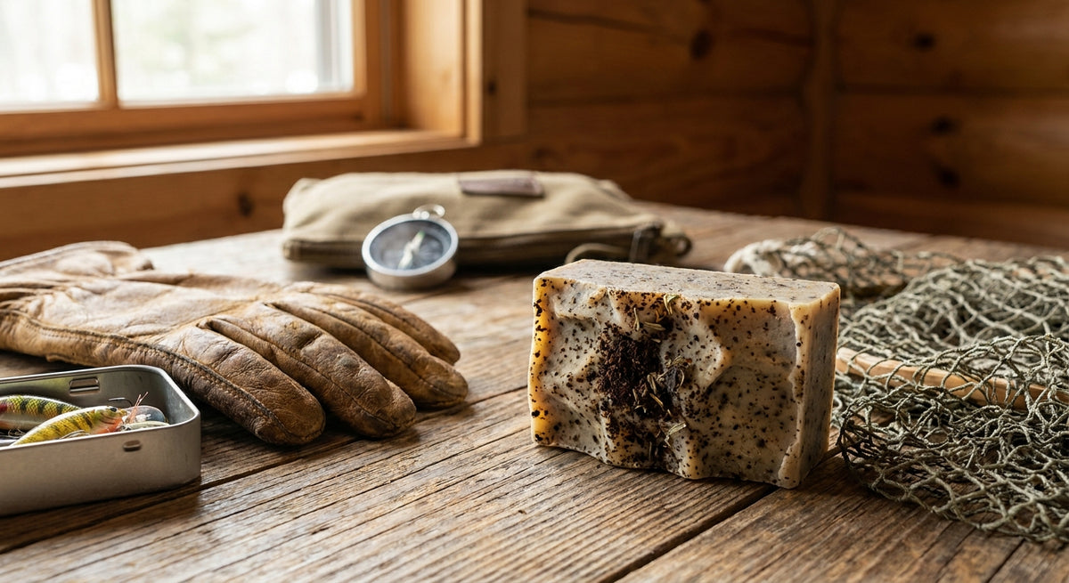 Artisan soap for fishermen and outdoor odor