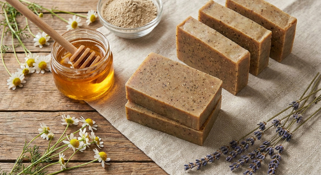 Honey clay soap for acne-prone skin