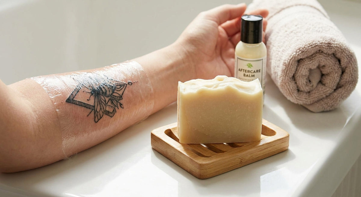 Goat milk soap for tattoo aftercare