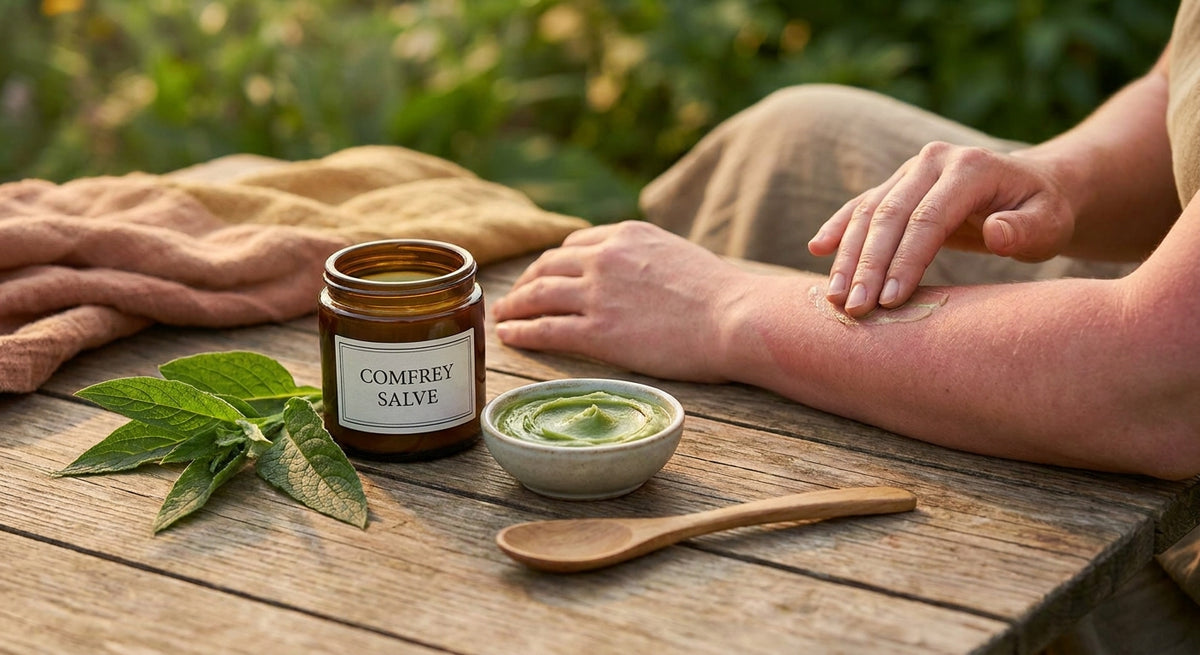 How to use comfrey salve for sunburn relief