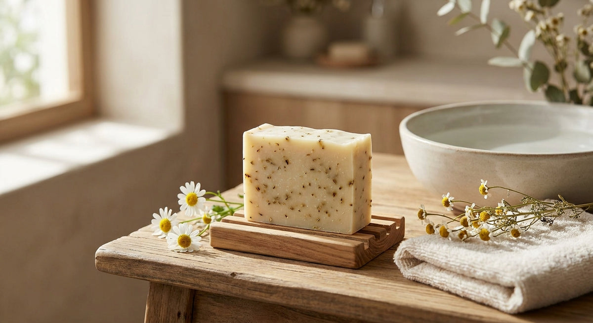Chamomile soap for calming irritated skin