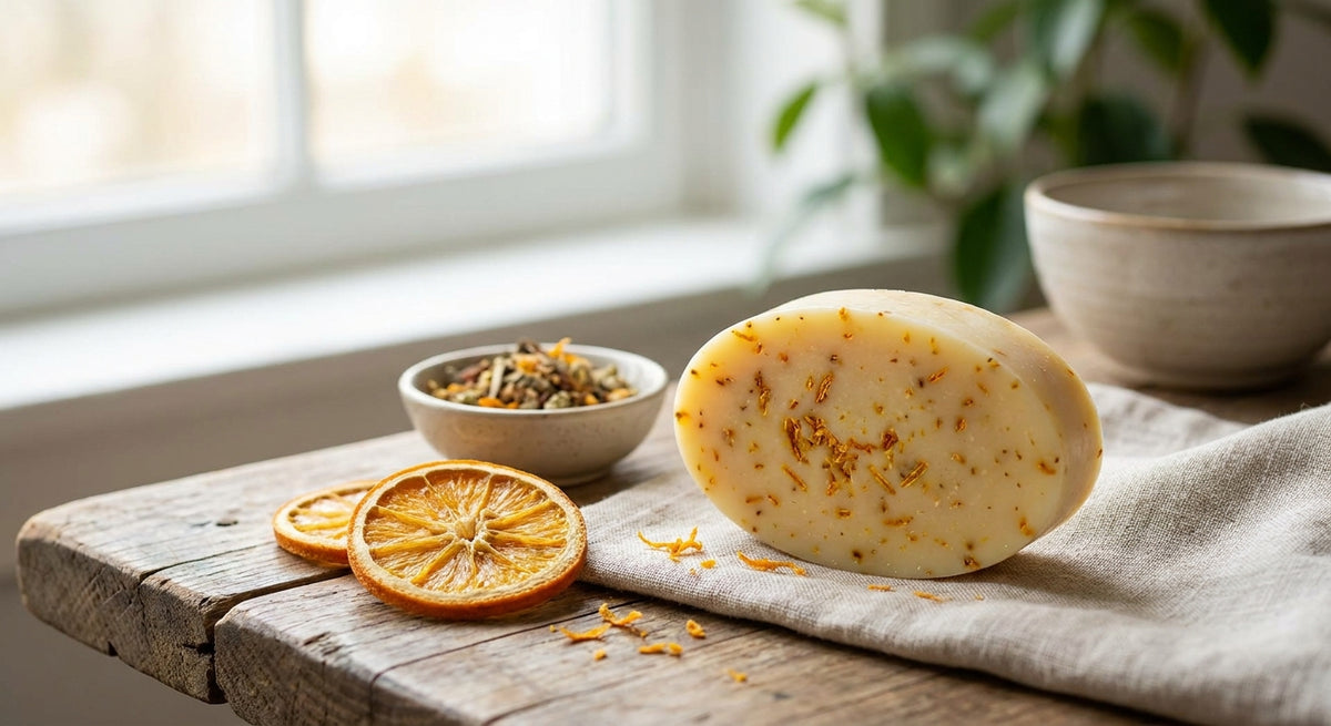 Orange peel soap for uneven skin tone