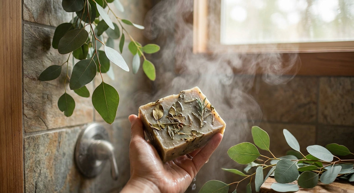 Eucalyptus soap for sinus relief in the shower