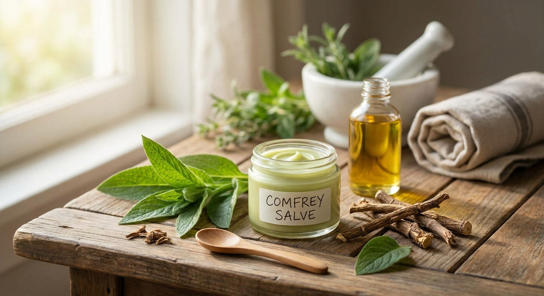 Comfrey salve for acne-prone skin