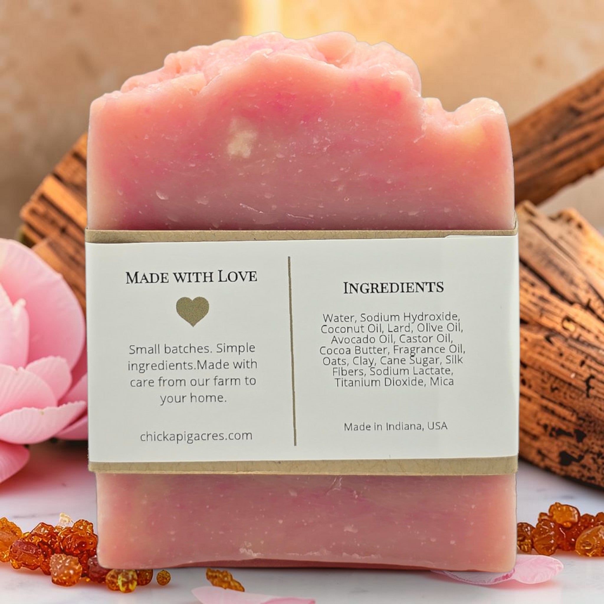 Peony & Amberwood Artisan Soap