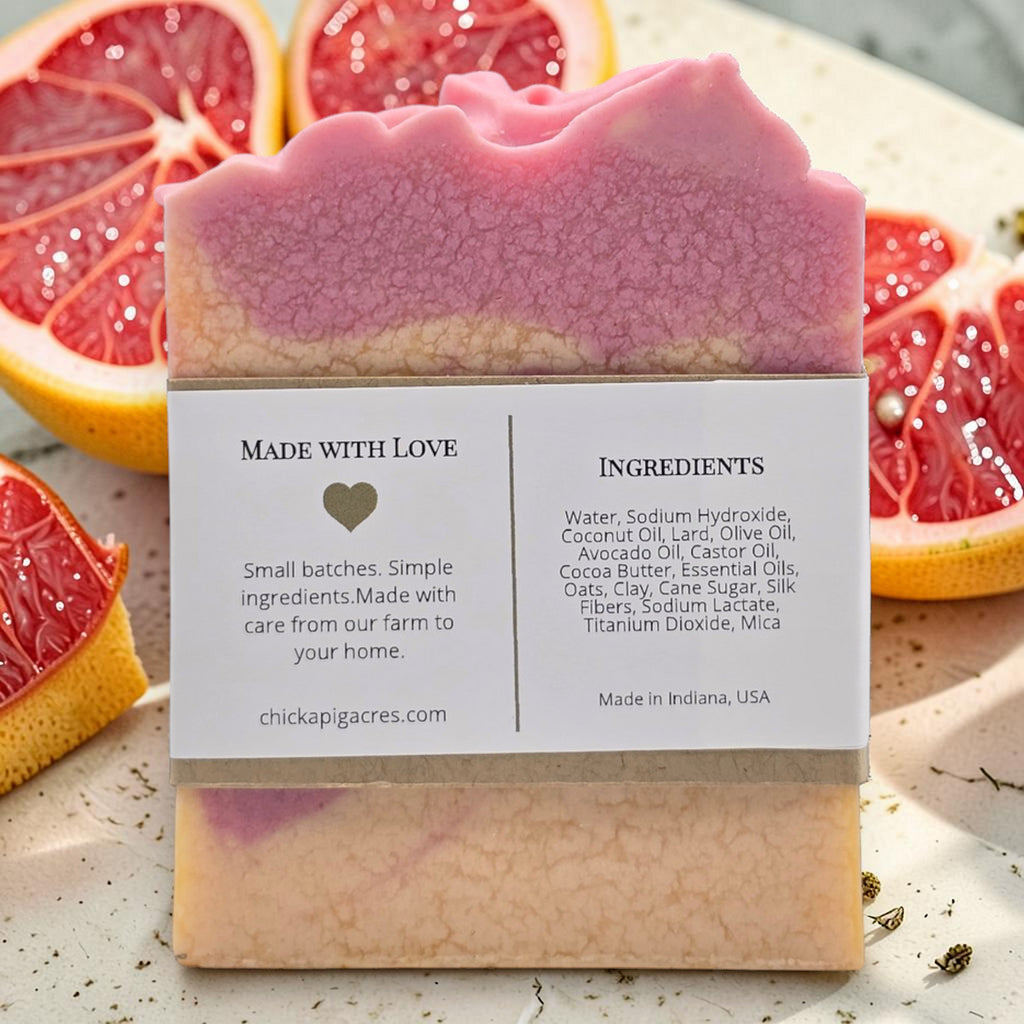 Pink Grapefruit Essential Oil Soap